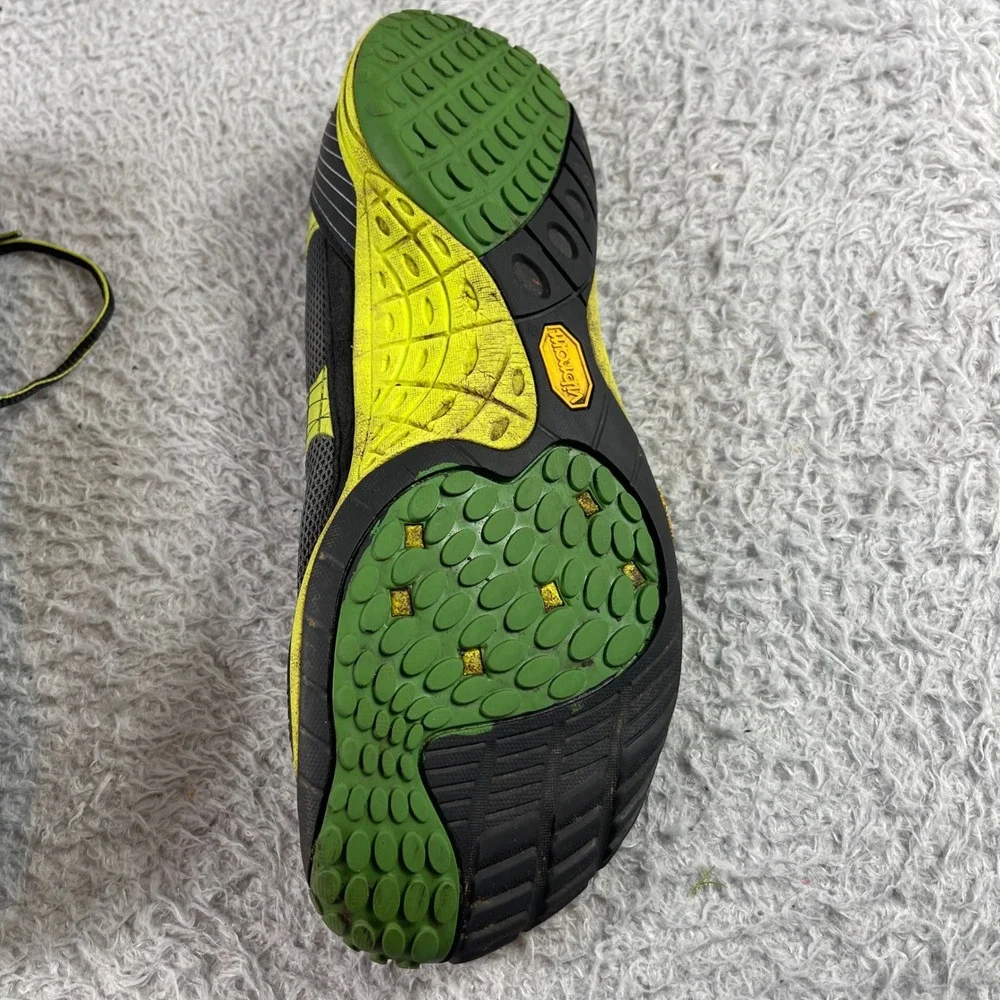 Merrell Road Glove Mens 9.5 Barefoot Running Shoes Black Lime Zest J38395 Vibram